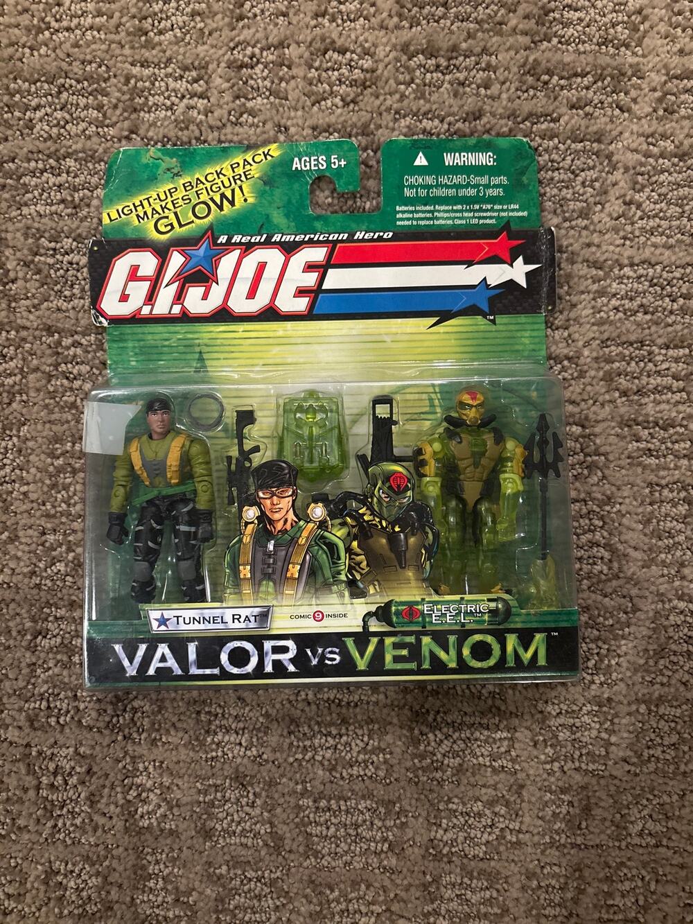 2004 G.I. Joe Valor vs Venom Tunnel Rat & Electric Eel 2-Pack Hasbro Sealed